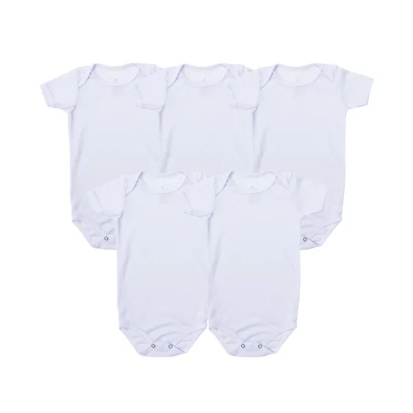Body Baby Manga Curta Branco